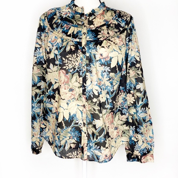 NWT Rebecca Taylor La Vie Fluer Foret Floral Top M - Picture 4 of 13